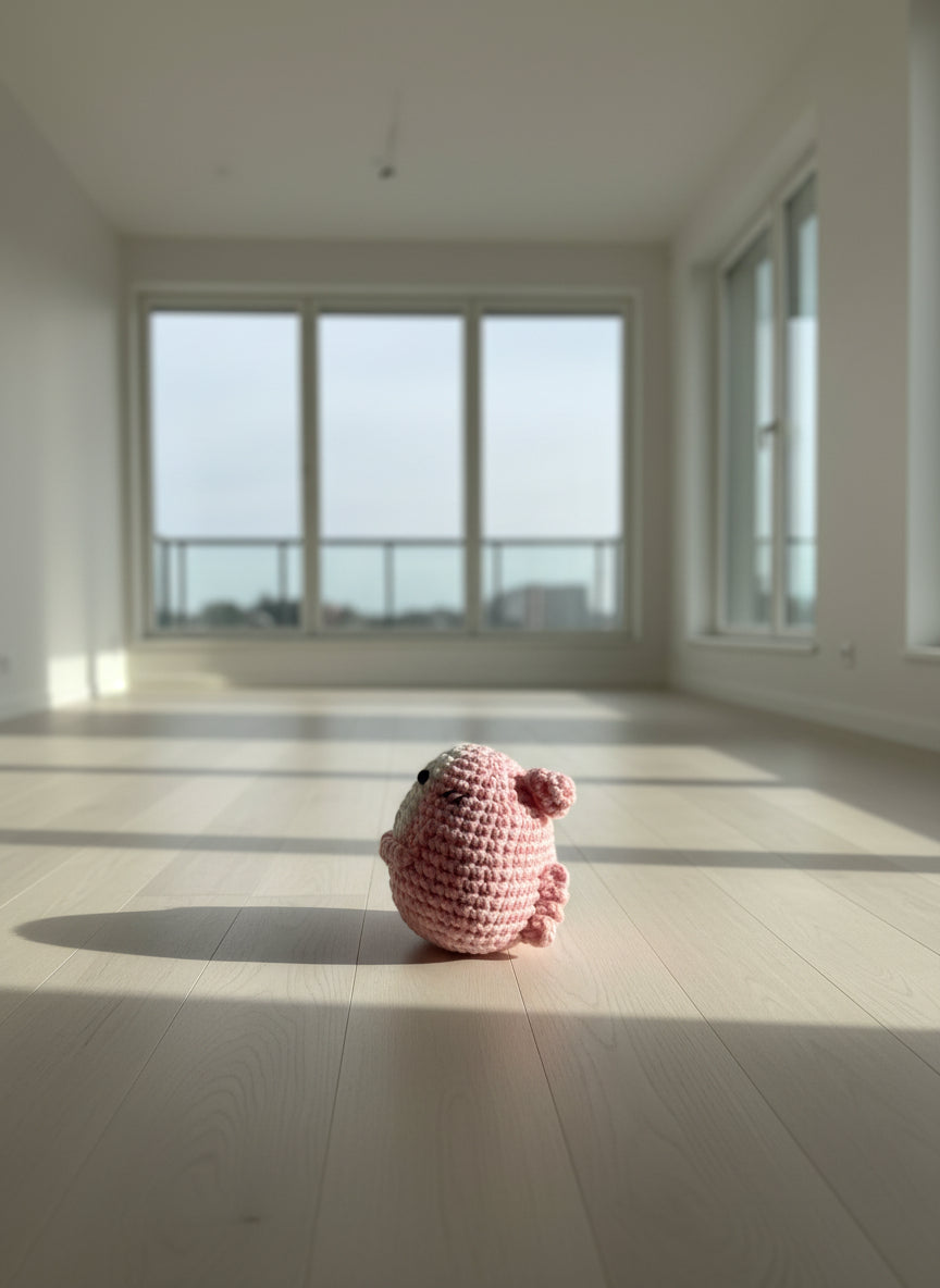 Emotional Support Shark auf dem Boden