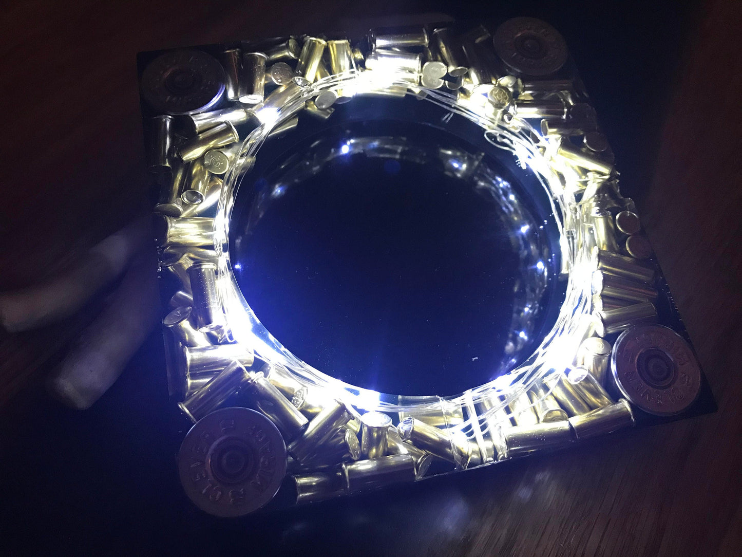 Epoxy Resin Ashtray LED Father's Day Men's Gift Hunter Soldier Army Military Bundeswehr Ammo Bullet Resin Shotgun Cartridges Party