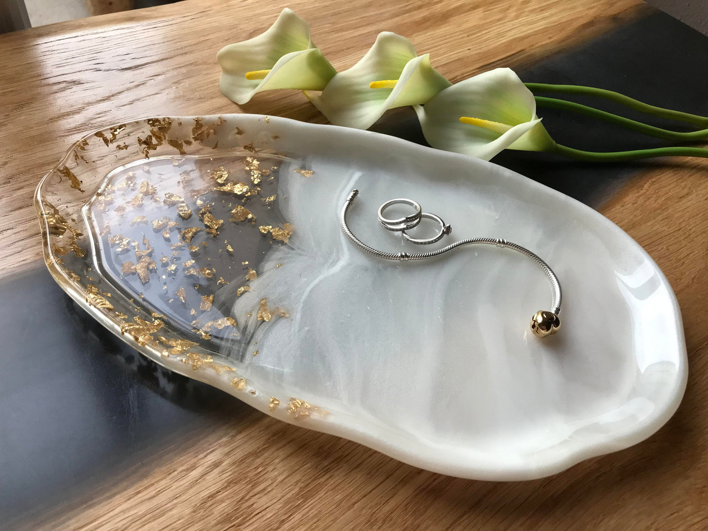 Tray / decorative tray / jewelry tray / gift / bowl / decorative tray / epoxy resin / resin / wedding / home decor / home / table decoration
