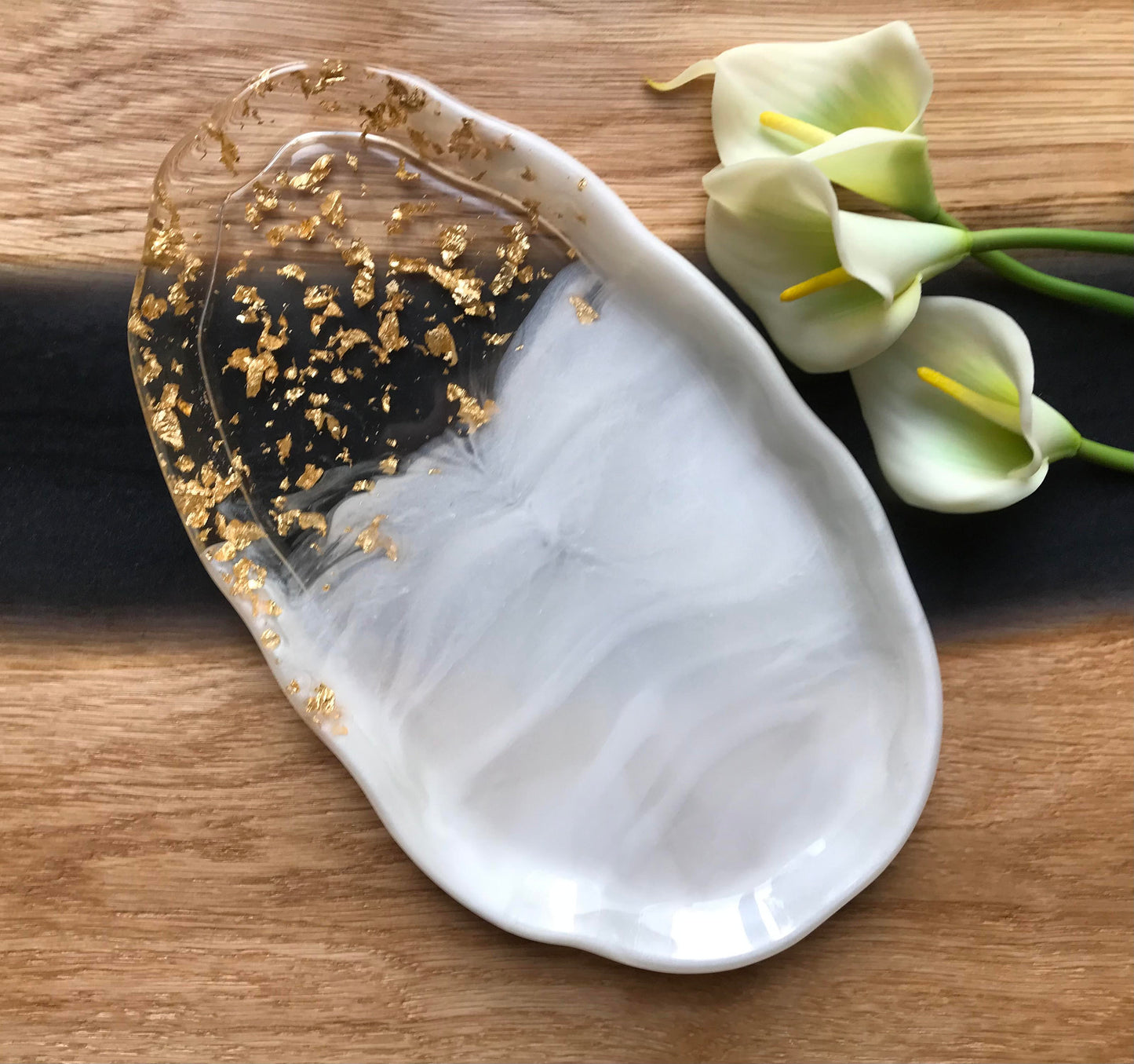 Tray / decorative tray / jewelry tray / gift / bowl / decorative tray / epoxy resin / resin / wedding / home decor / home / table decoration
