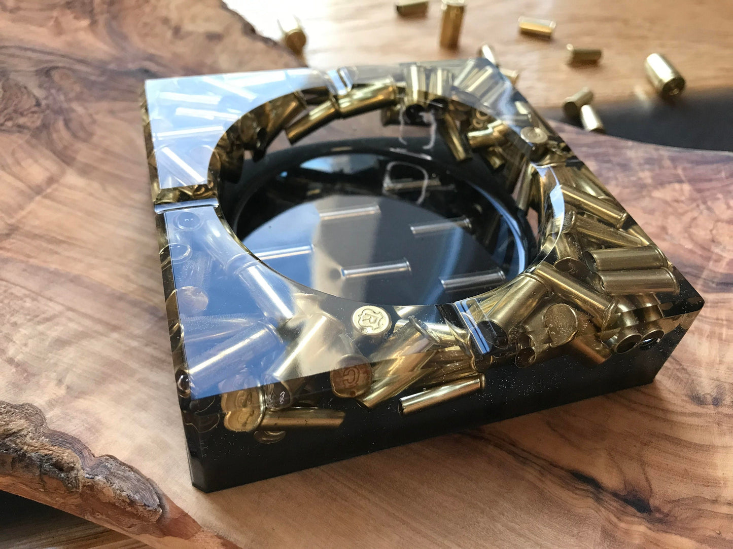 TOP GUN Aschenbecher aus Resin-Vatertag-Dekoration-Männer Geschenk-Patronenhülsen-Army-Military-Bundeswehr-Ammo-Bullet-Jäger-Soldier