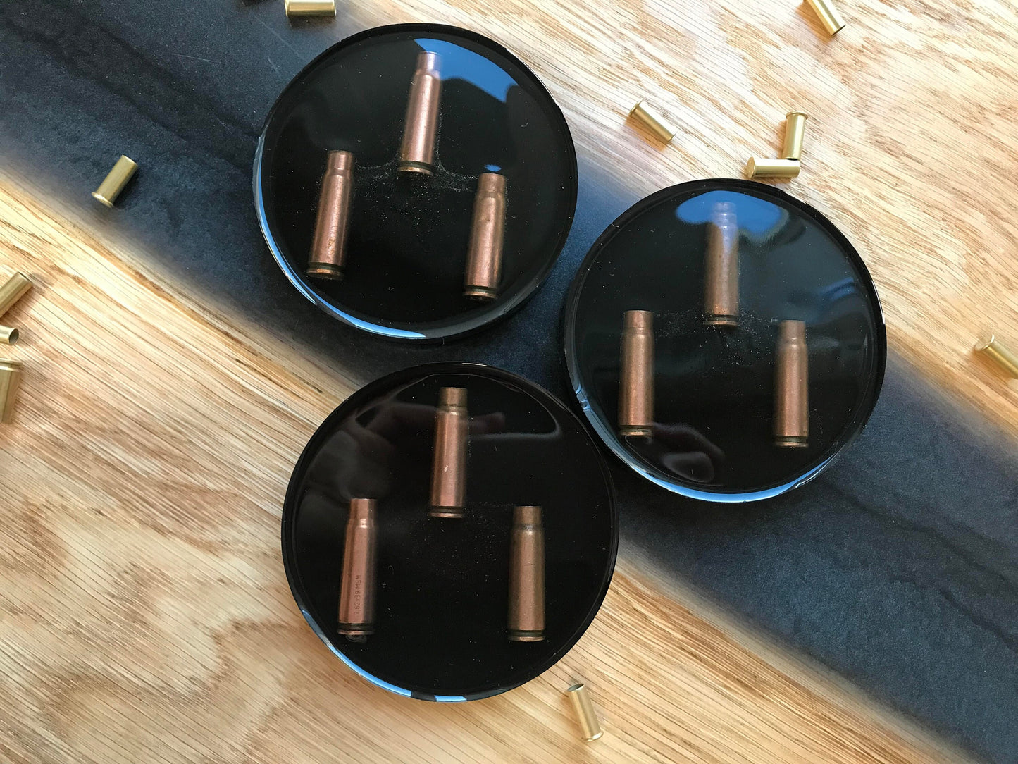 Untersetzer aus Epoxidharz-Männer Geschenk-Jäger-Soldier-Army-Military-Bundeswehr-Ammo-Bullet-Resin-Shotgun-Patronen-Party-Bar-Waffen-Gun