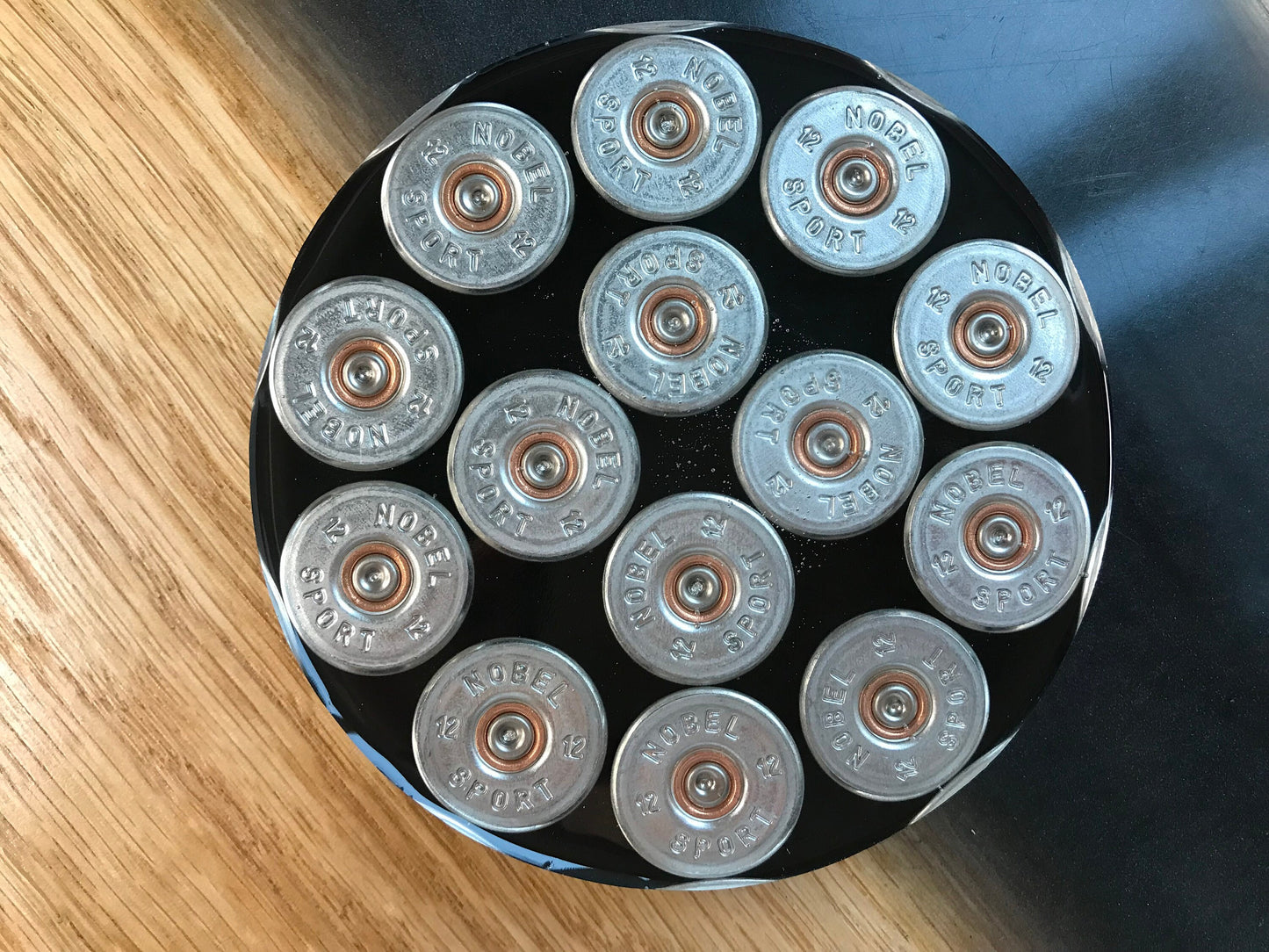Untersetzer aus Epoxidharz-Männer Geschenk-Jäger-Soldier-Army-Military-Bundeswehr-Ammo-Bullet-Resin-Shotgun-Patronen-Party-Bar-Waffen-Gun