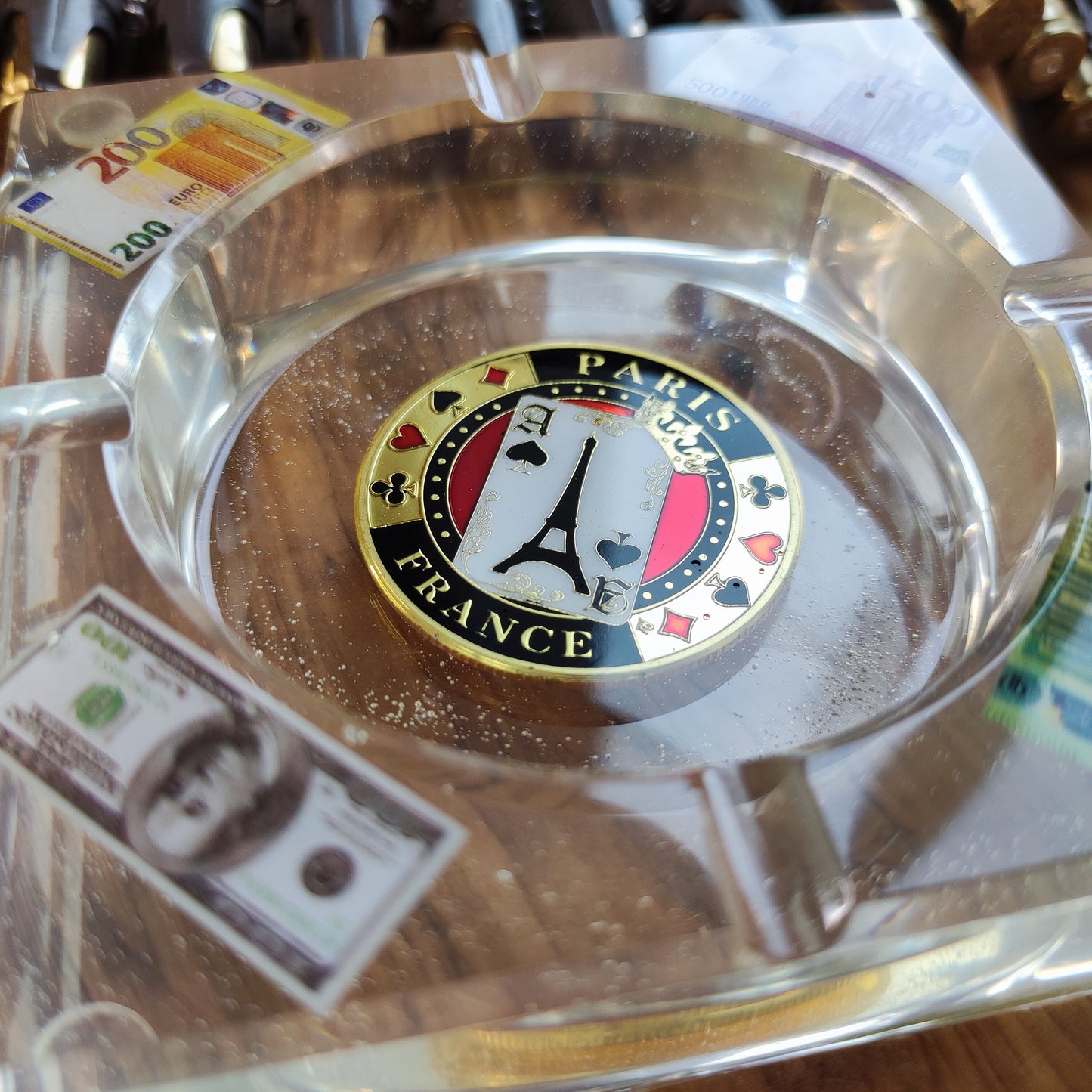 POKER Aschenbecher aus Epoxidharz-Vatertag-Männer Geschenk