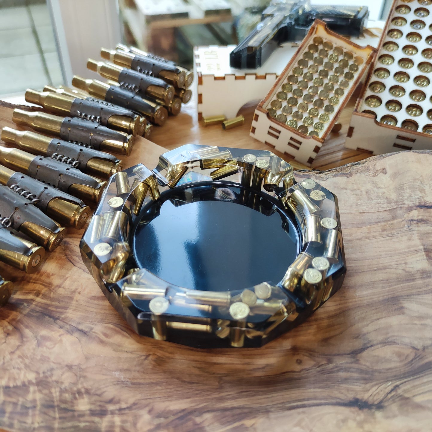SNIPER Resin Ashtray Father's Day Decoration Men's Gift Bullet Casings Army Military Bundeswehr Ammo Bullet Hunter Soldier Garden Party