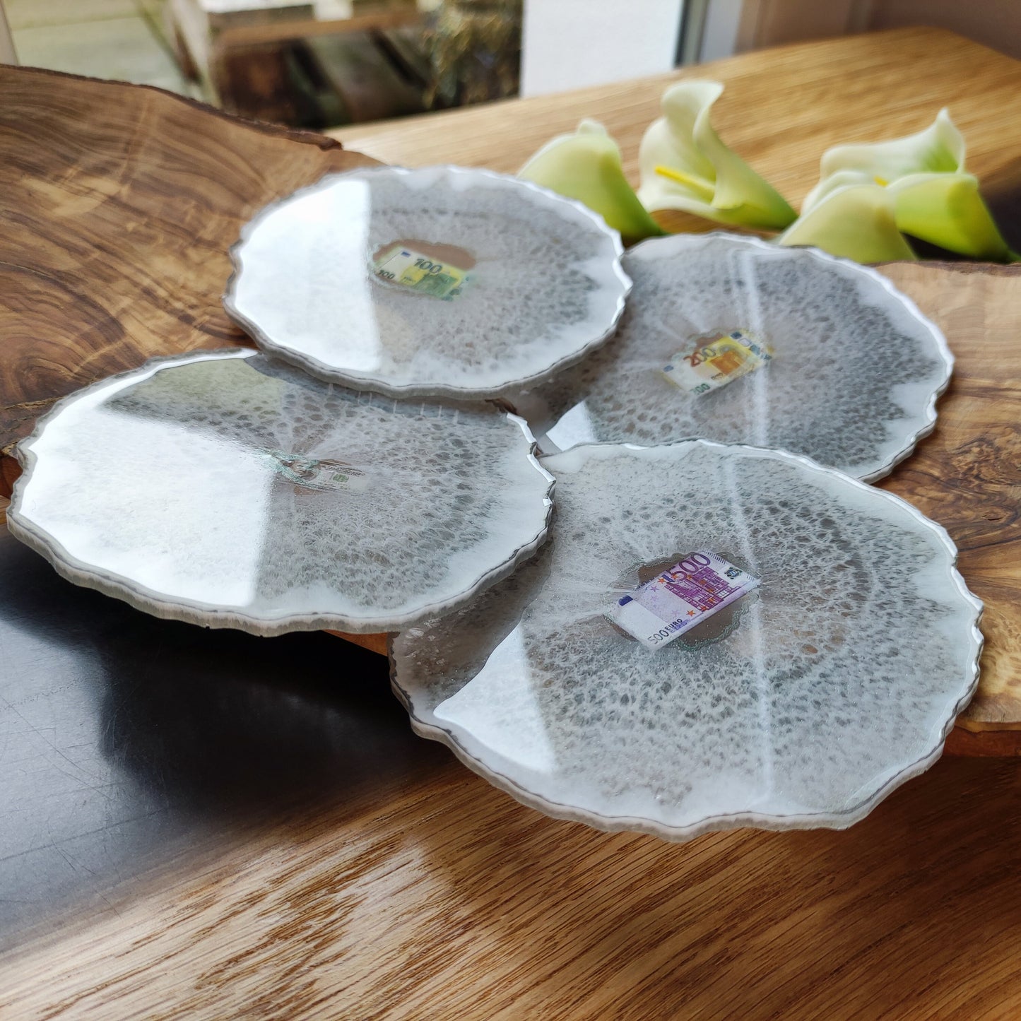 Untersetzer aus Epoxidharz-Resinart-Resin Coasters