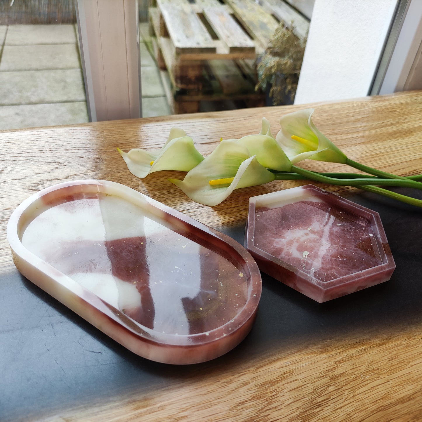 Schmuckschale | Schale | Tablett | Tray | Seifenschale | Marmor | Beige