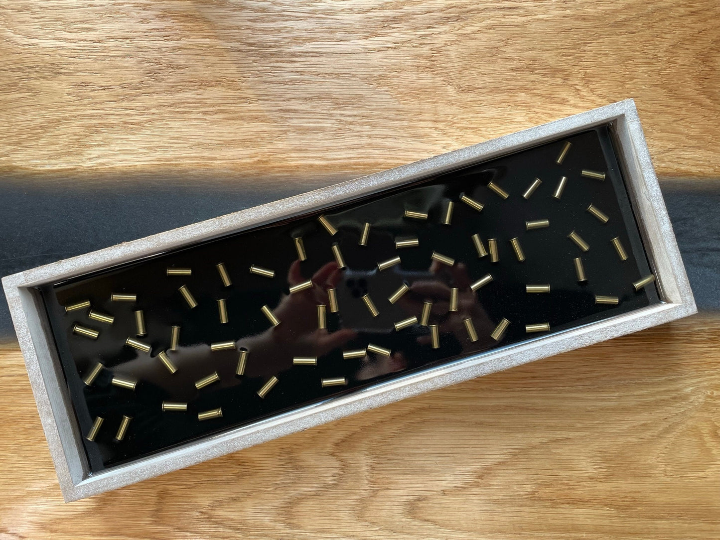 TITANIC Tablett-Dekoration-Vatertag-Patronenhülsen-Geschenk-Military-Bundeswehr-Wohndeko-Resin-Army-Epoxid-Jäger-Resinart