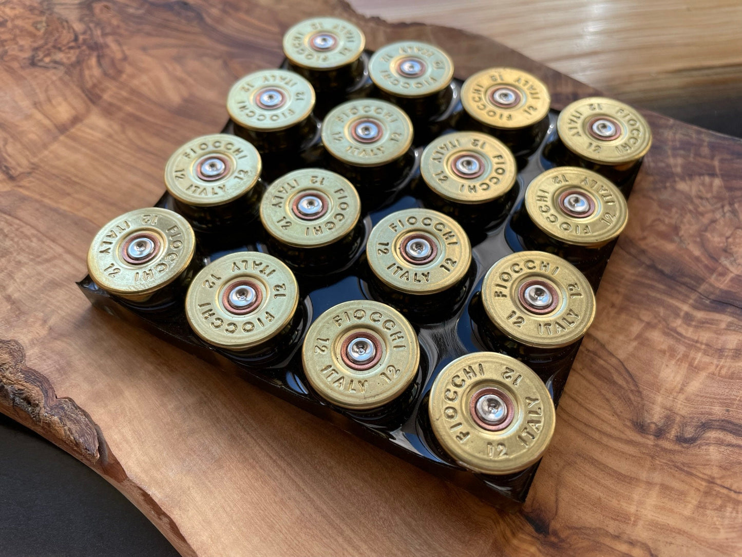 Untersetzer aus Epoxidharz-Geschenk für Freund-Jäger-Soldier-Army-Military-Bundeswehr-Ammo-Bullet-Resin-Shotgun-Patronen-Bar-Waffen-Gun