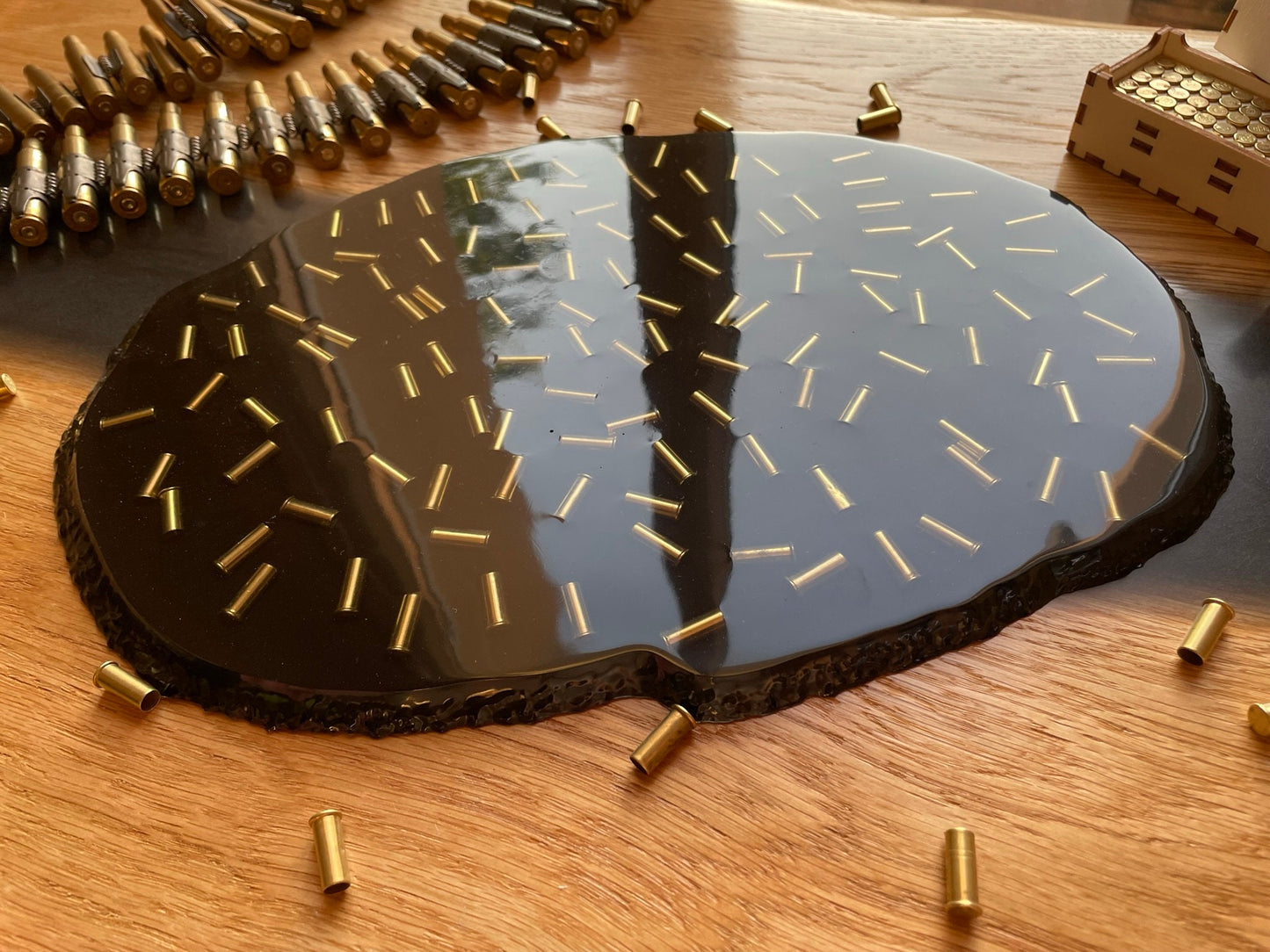 Tablett-Vatertag-Dekoration-Patronenhülsen-Geschenk-Military-Bundeswehr-Wohndeko-Resin-Army-Epoxid-Individuell
