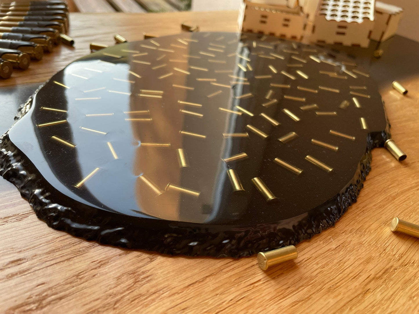 Tablett-Vatertag-Dekoration-Patronenhülsen-Geschenk-Military-Bundeswehr-Wohndeko-Resin-Army-Epoxid-Individuell