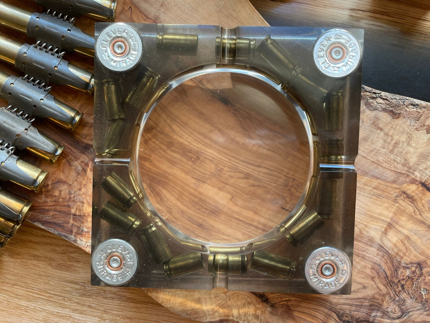 XL Aschenbecher aus Resin-Vatertag-Dekoration-Männer Geschenk-Patronenhülsen-Army-Military-Bundeswehr-Ammo-Bullet-Jäger-Soldier-Garten
