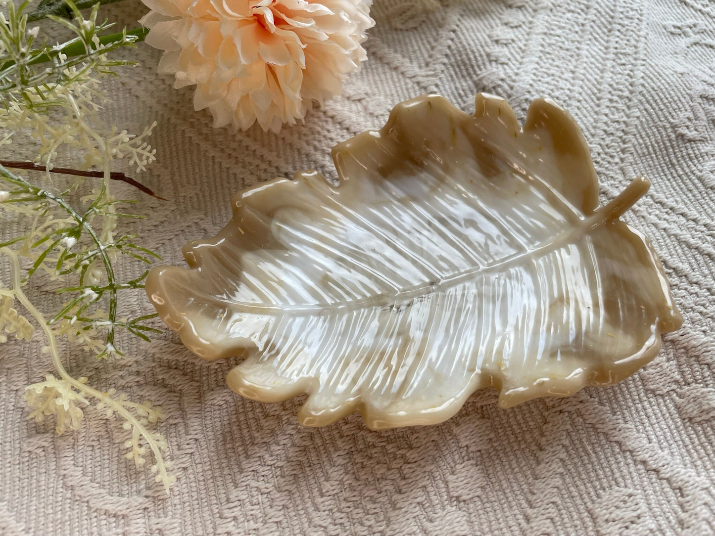 Jewelry bowl decoration resin gift bowl leaf shape ring bowl epoxy resin leaf home decoration decoration wedding gifts individual