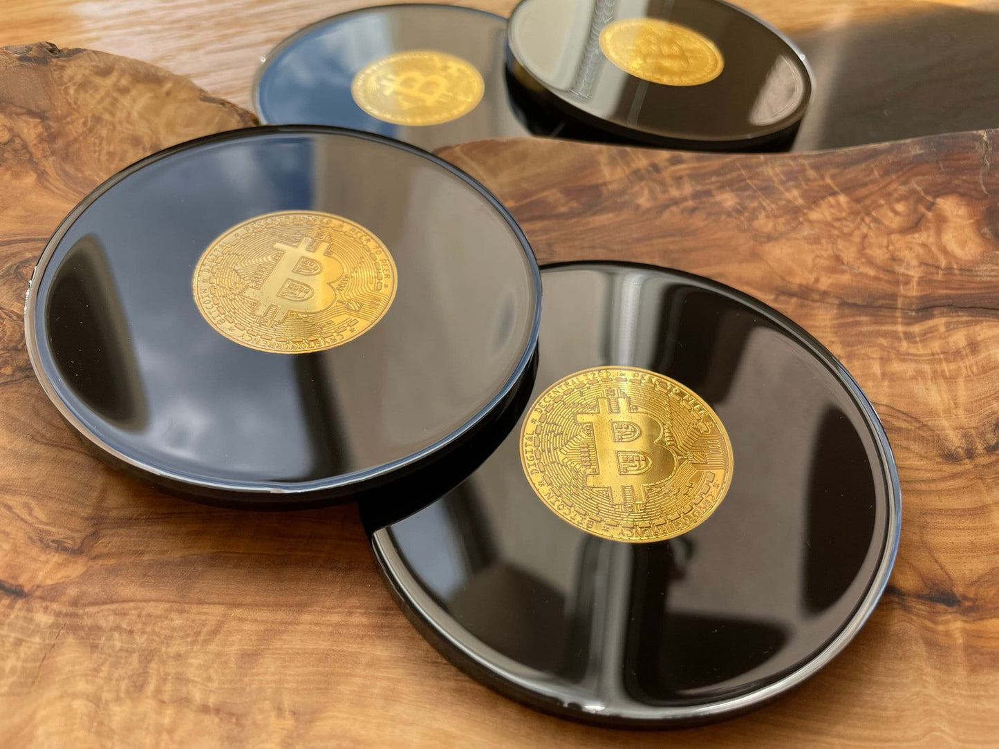 Bitcoin-Shiba Untersetzer aus Resin-Stocks-Resin-Krypto-Money-Home-Coaster-Forex-Bar-Crypto-Trading-Kurs-Börse-Resin-Dollar-Bulle-Geschenk