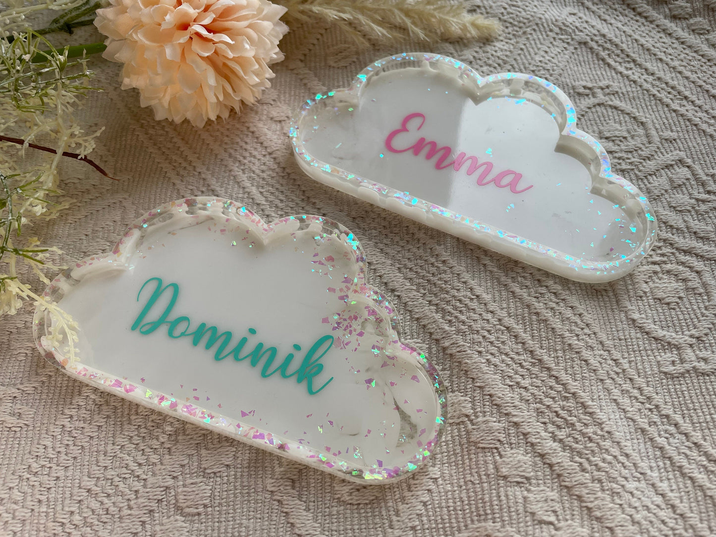 Personalisierter Untersetzer - Geschenk - Taufe - Hochzeit - Geburtstag - Tischkarte - Resin - Coaster - Wedding - JubilÀum - Brautparty