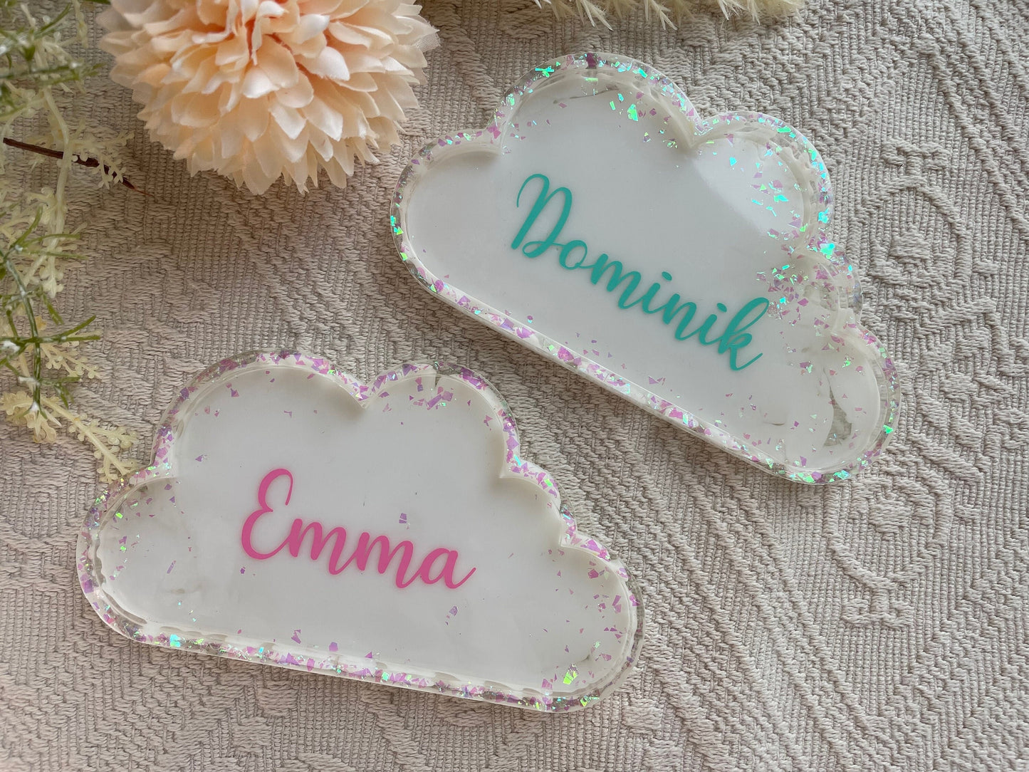 Personalisierter Untersetzer - Geschenk - Taufe - Hochzeit - Geburtstag - Tischkarte - Resin - Coaster - Wedding - JubilÀum - Brautparty