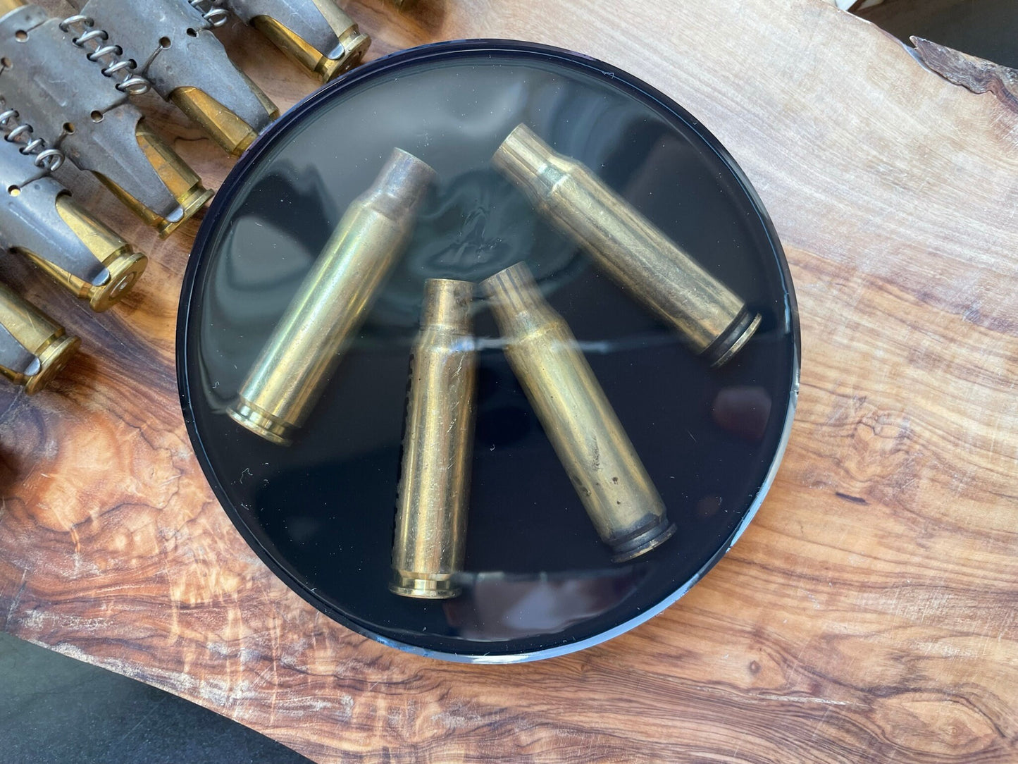 Epoxy Resin Coasters Men Gift Hunter Soldier Army Military Bundeswehr Ammo Bullet Resin Shotgun Cartridge Party Bar Weapons Gun