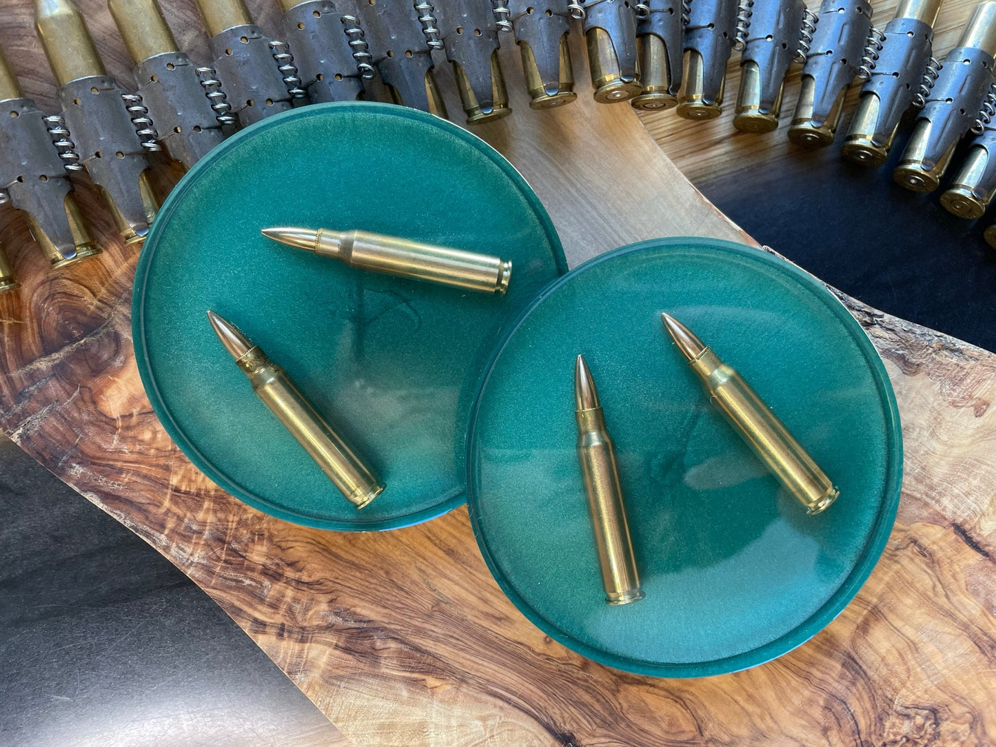 Untersetzer aus Epoxidharz-223-Geschenk für Freundin-Jäger-Soldier-Army-Military-Bundeswehr-Ammo-Bullet-Resin-Shotgun-Patronen-Party-Waffen