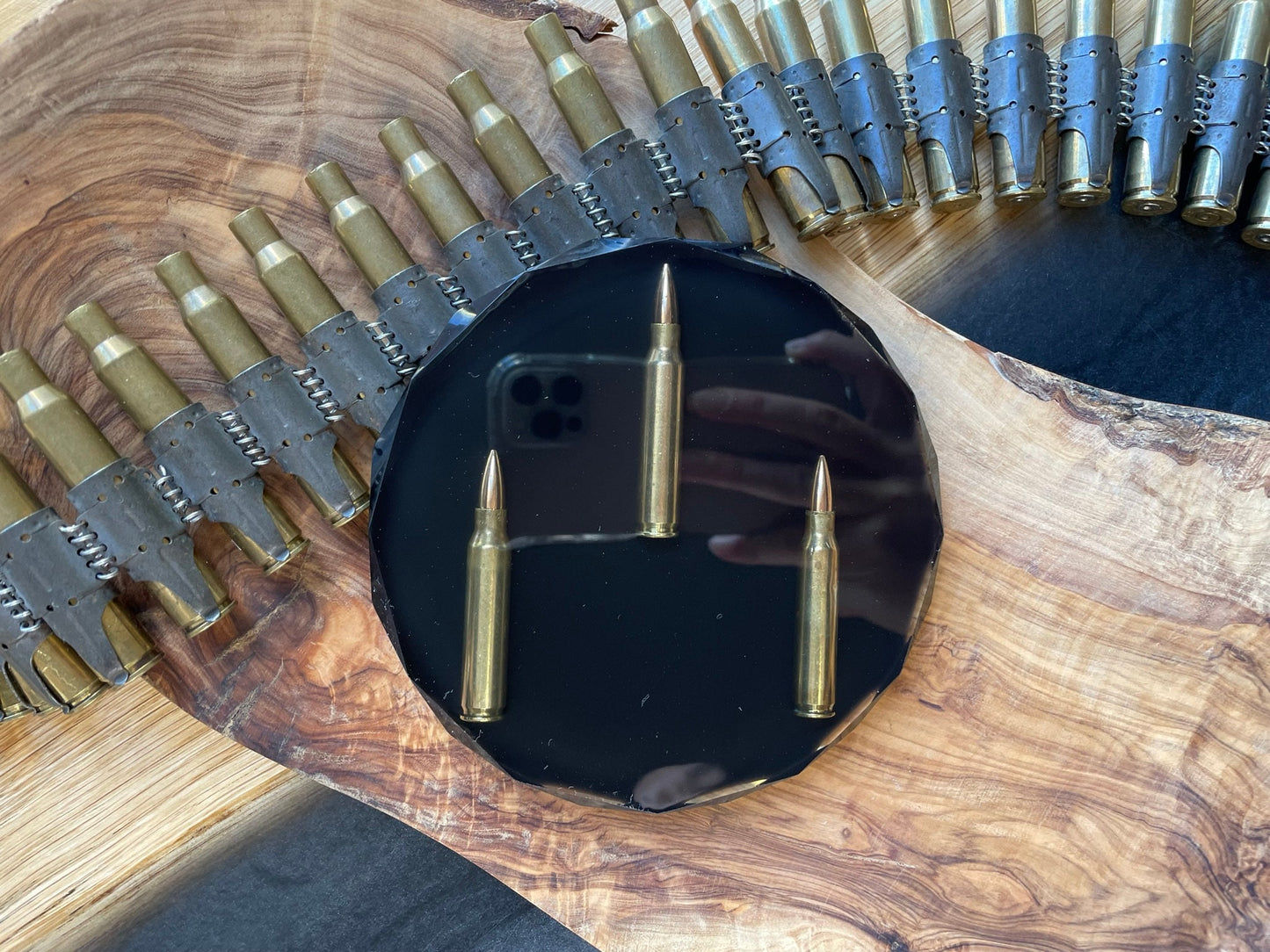 TOP GUN 223 Untersetzer aus Epoxidharz-Geschenk für Freundin-Jäger-Soldier-Army-Military-Bundeswehr-Ammo-Bullet-Resin-Patronen-Waffen