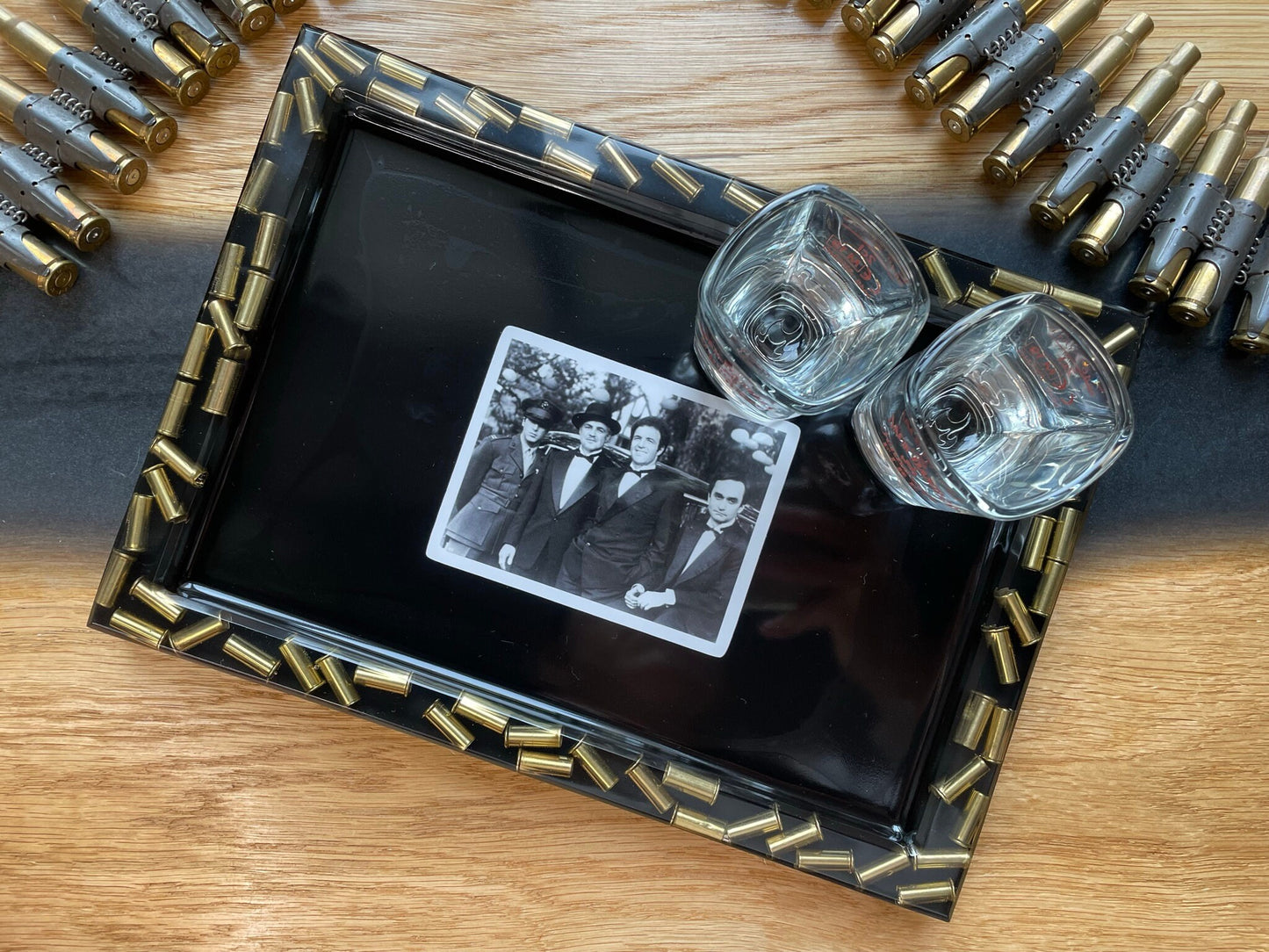 GODFATHER TABLETT-Dekoration-Vatertag-Patronenhülsen-Geschenk für Freund-Military-Bundeswehr-Resin-Army-Epoxid-Jäger