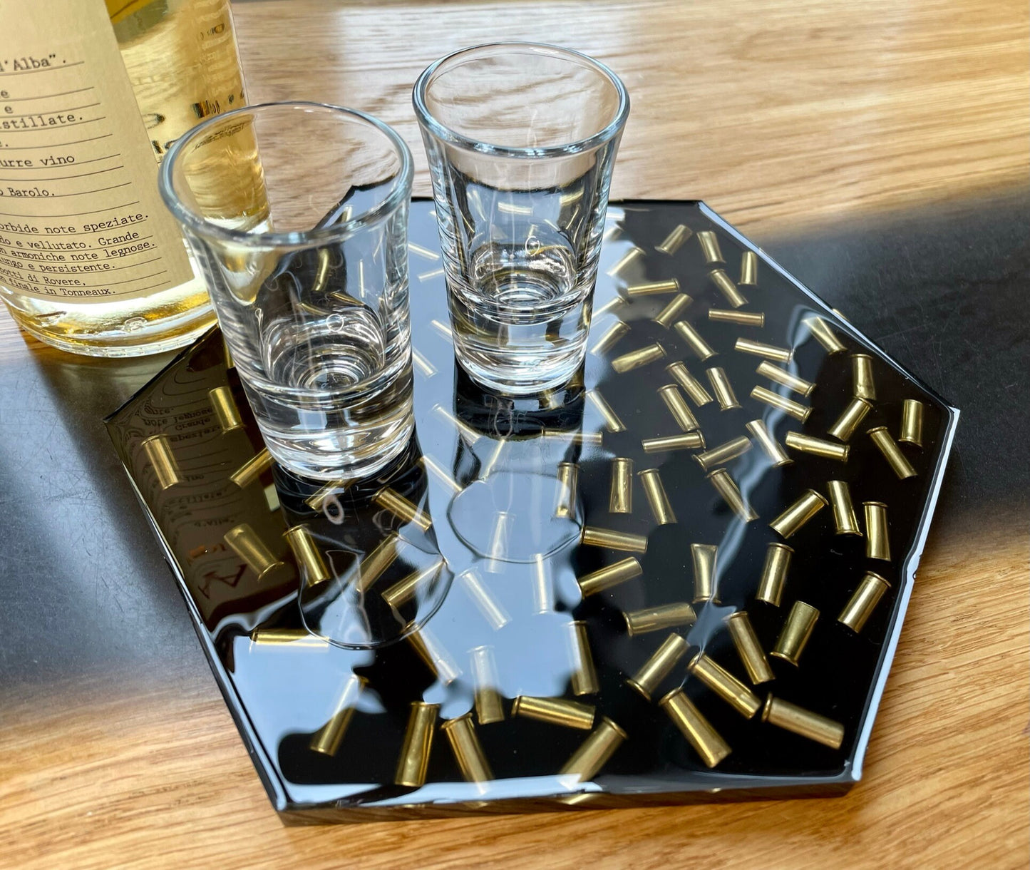 NIGHT Tray Decoration Father's Day Bullet Casings Gift for Friend Military Bundeswehr Resin Army Epoxy Hunter