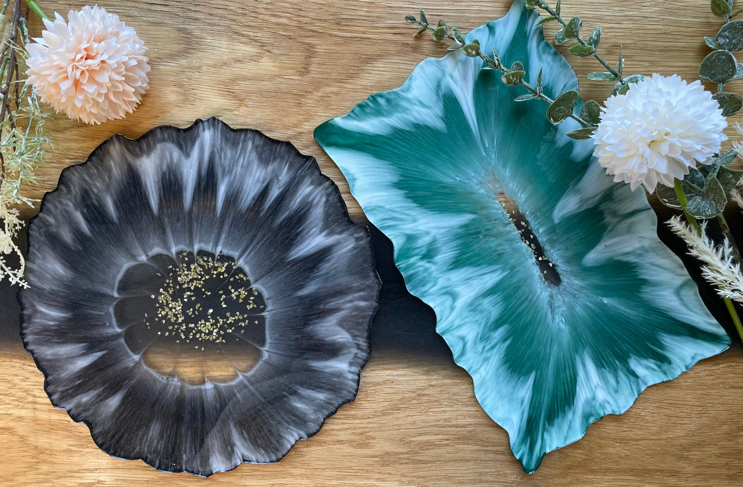 Tablett / Dekortablett / Schmuckschale / Marmoroptik / Schale / Dekorschale / Epoxidharz / Resin / Hochzeit / Wohndeko / Home / Tischdeko