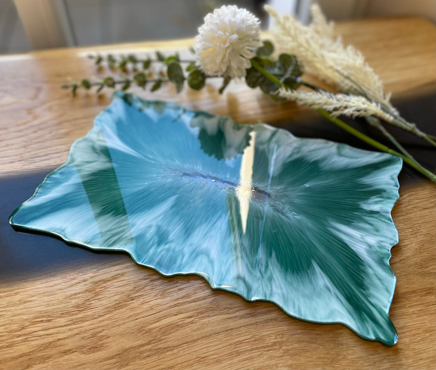 Tablett / Dekortablett / Schmuckschale / Marmoroptik / Schale / Dekorschale / Epoxidharz / Resin / Hochzeit / Wohndeko / Home / Tischdeko
