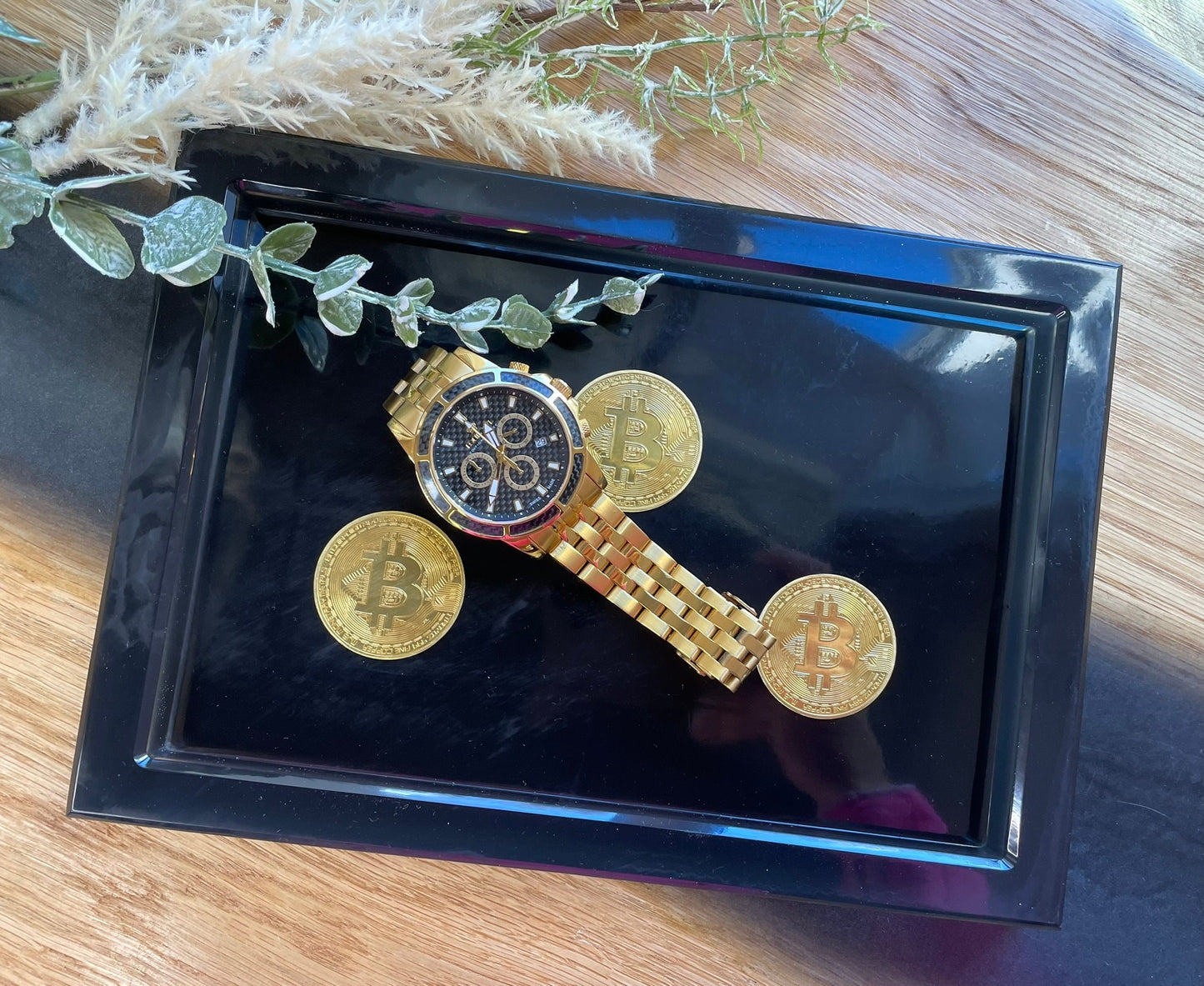 Bitcoin Tablett-BTC-Stocks-Epoxid-Krypto-Money-Home-Coaster-Forex-Bar-Crypto-Trading-Kurs-Börse-Resin-Dollar-Bulle-Individuell-Geschenk-Home
