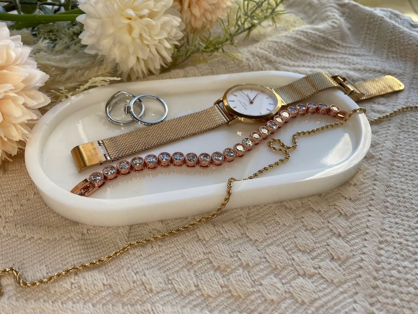 Schmuckschale / Tray / White / Schale / Ringschale / Tablett / Seifenschale / Epoxidharz / Resin / Home
