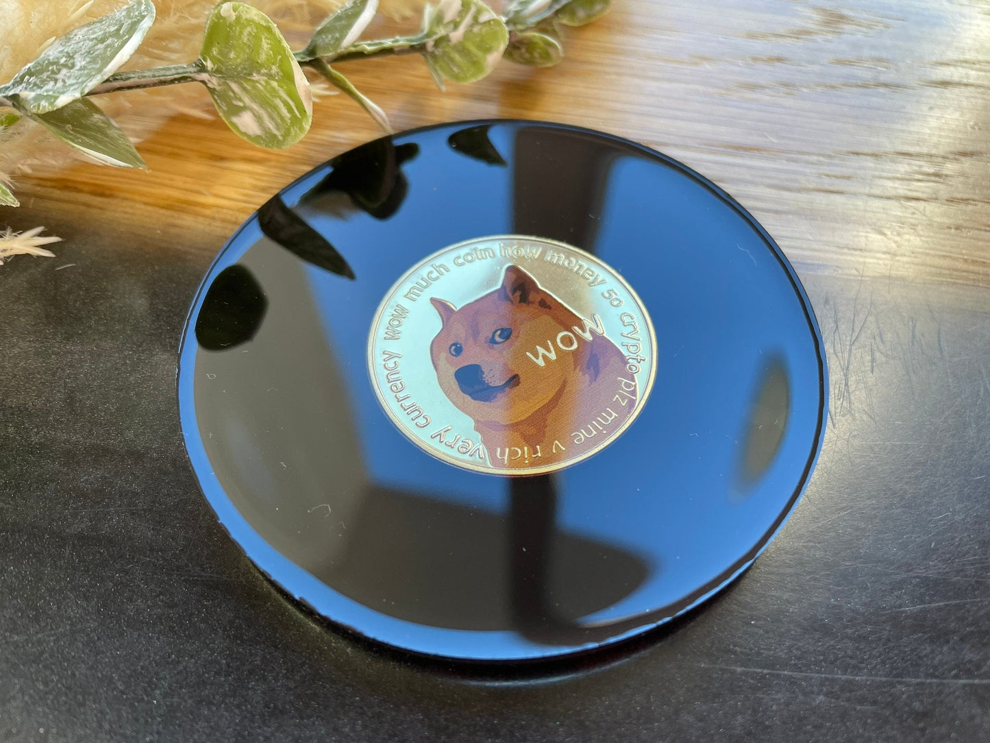 Bitcoin-Shiba Untersetzer aus Resin-Stocks-Resin-Krypto-Money-Home-Coaster-Forex-Bar-Crypto-Trading-Kurs-Börse-Resin-Dollar-Bulle-Geschenk