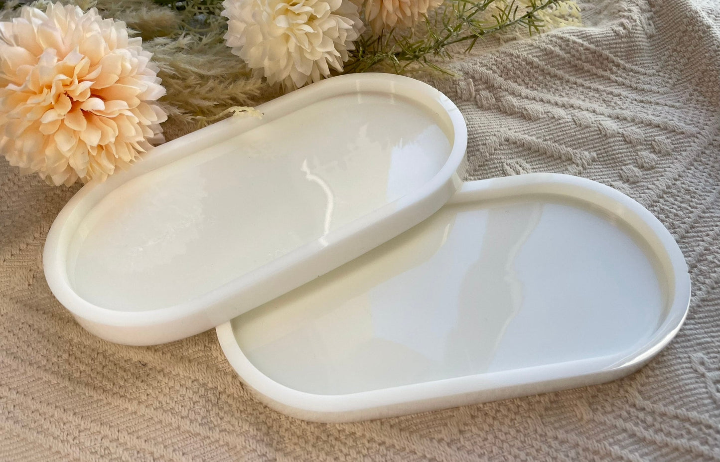 Schmuckschale / Tray / White / Schale / Ringschale / Tablett / Seifenschale / Epoxidharz / Resin / Home