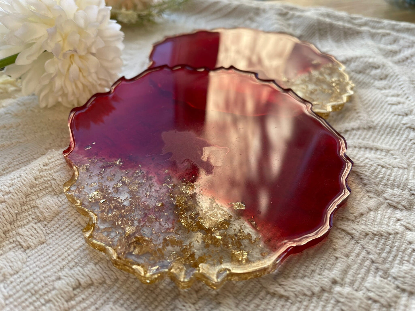 B-WARE Untersetzer aus Epoxidharz-Resinart-Resin Coasters