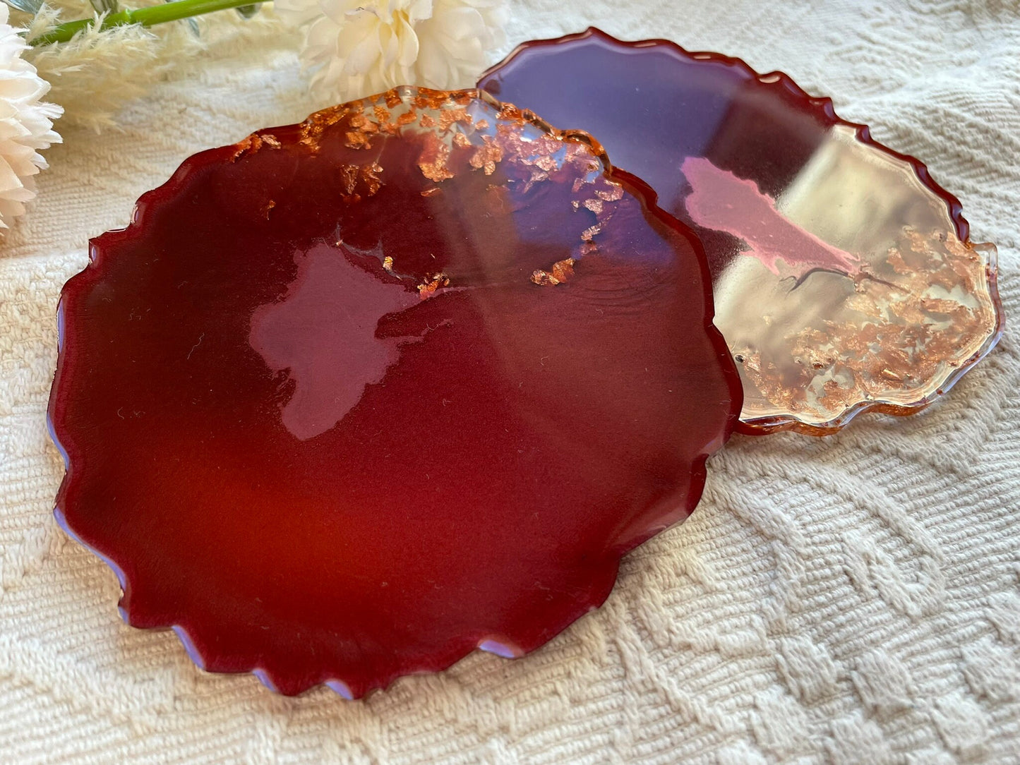 B-WARE Untersetzer aus Epoxidharz-Resinart-Resin Coasters