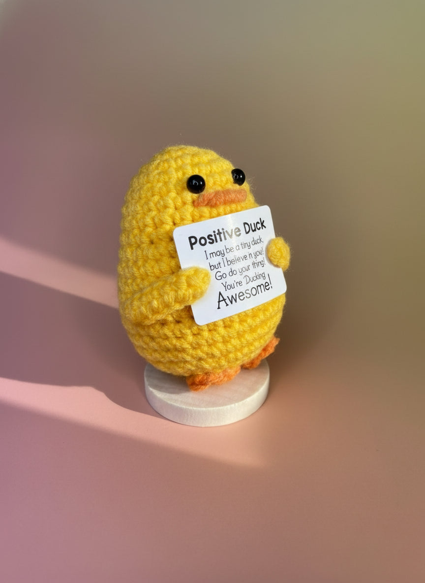 Positive Ente - gehäkelte Figur