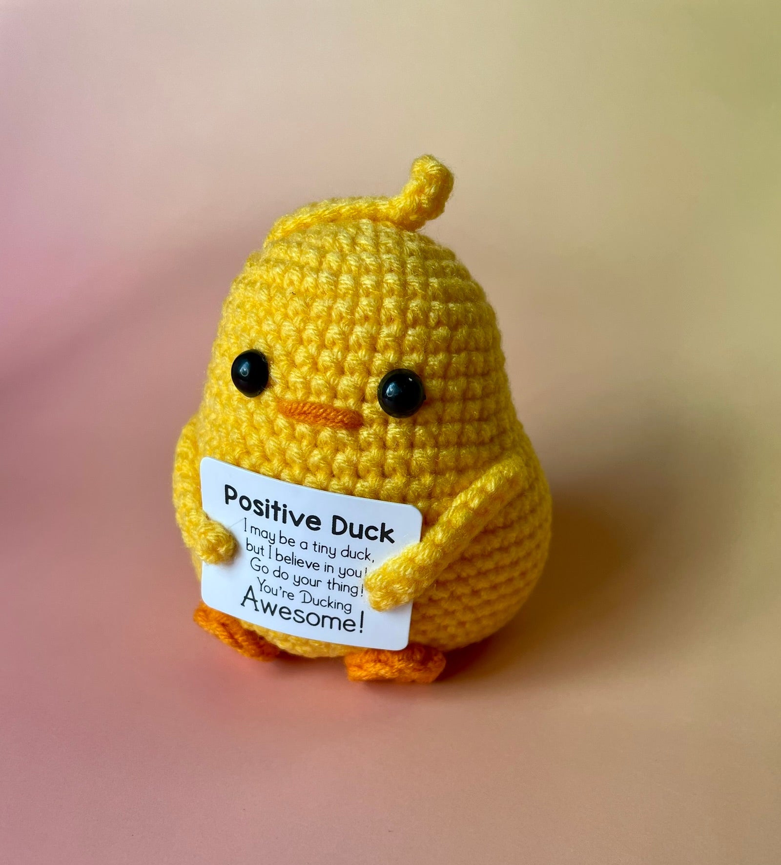 Positive Ente mit großem Po - Big Butt gehäkelte Ente - seitlich 