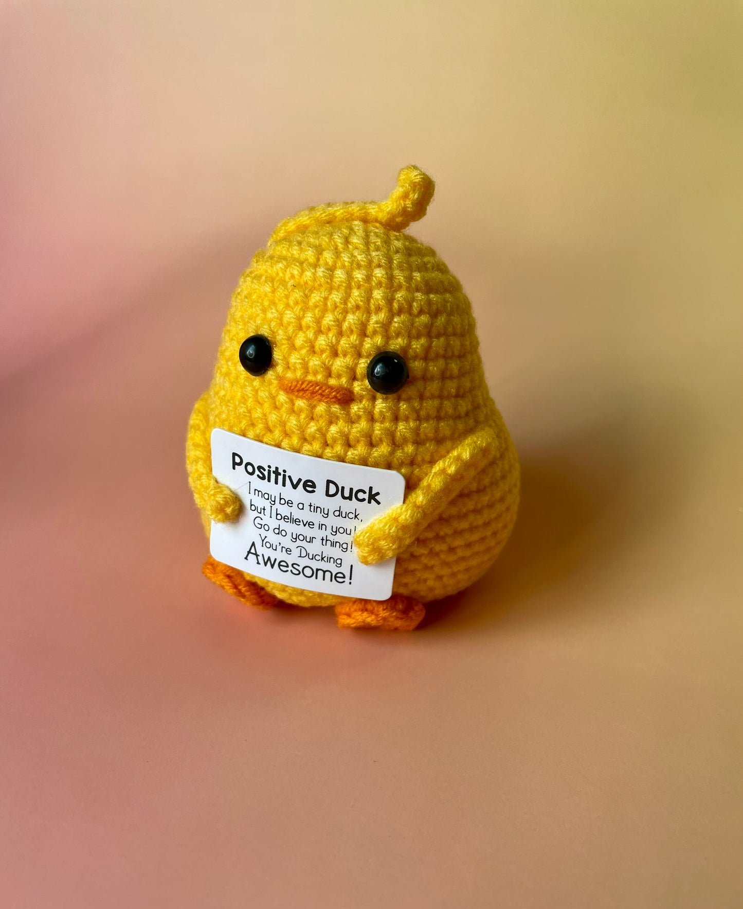 Positive Ente mit großem Po - Big Butt gehäkelte Ente - seitlich 