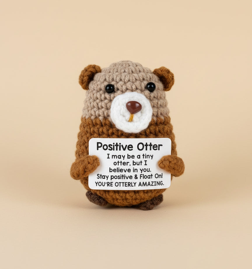 Gehäkelter Otter | Perfektes Motivationsgeschenk | Positive Otter Glücksbringer