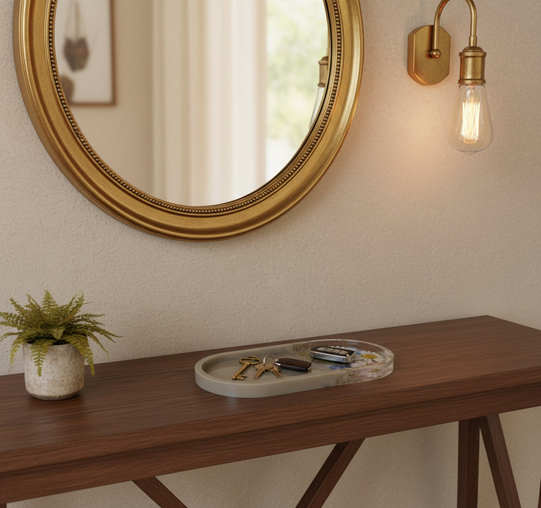 Als Schlüsselablage verwendbar. 