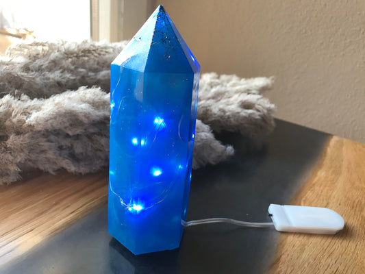 Resin night light - LED - Decoration - Gift for women - Epoxy resin - Individual - Mother's Day - Unique - Handmade - Home decoration - Bar