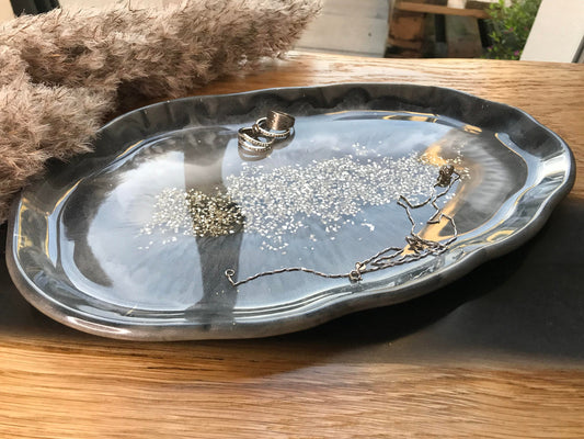 Tray / Decorative tray / Jewelry bowl / Wedding / Bowl / Decorative bowl / Epoxy resin / Resin / Wedding / Home / Table decoration