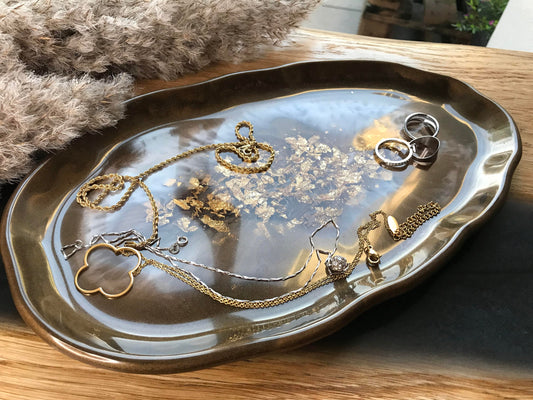 Tablett / Dekortablett / Schmuckschale / Geschenk / Schale / Dekorschale / Epoxidharz / Resin / Hochzeit / Wohndeko / Home / Tischdeko