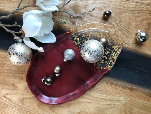 Tablett / Dekortablett / Schmuckschale / Schale / Dekorschale / Epoxidharz / Resin / Hochzeit / Wohndeko / Home / Tischdeko / Geburtstag