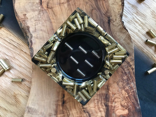 TOP GUN Aschenbecher aus Resin-Vatertag-Dekoration-Männer Geschenk-Patronenhülsen-Army-Military-Bundeswehr-Ammo-Bullet-Jäger-Soldier