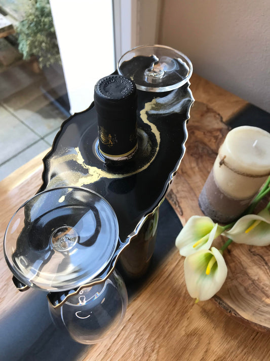 Glass Holder / Resin / Wedding / Champagne Glass Holder / Wine Glass Holder / Epoxy Resin / Wine Butler / Wedding Gift / Home Decor / Party