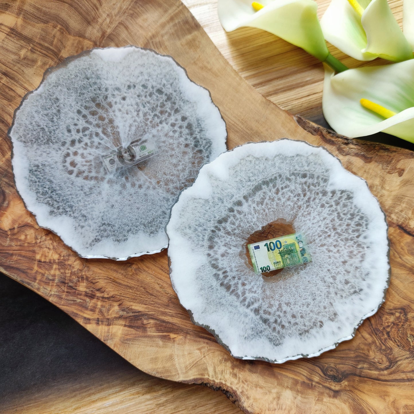 Untersetzer aus Epoxidharz-Resinart-Resin Coasters