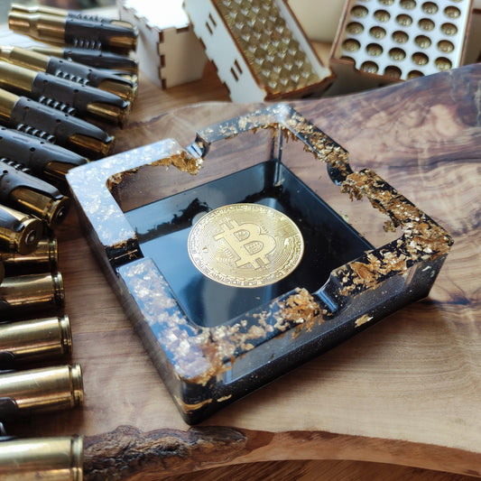 BITCOIN Resin Ashtray Decoration-Men's Gift-Gift for Girlfriend