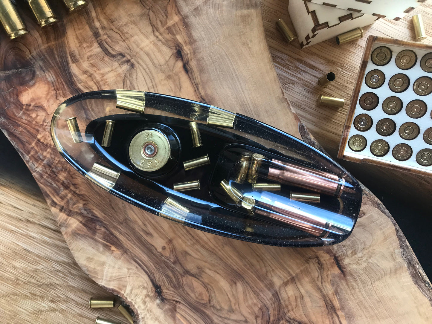 Resin Ashtray Father's Day Decoration Men's Gift Bullet Casings Army Military Bundeswehr Ammo Bullet Hunter Soldier Garden Party