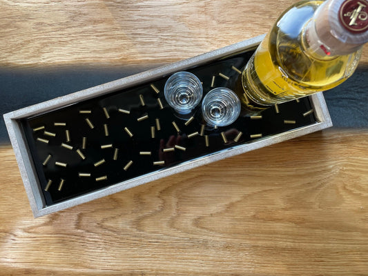 TITANIC Tablett-Dekoration-Vatertag-Patronenhülsen-Geschenk-Military-Bundeswehr-Wohndeko-Resin-Army-Epoxid-Jäger-Resinart