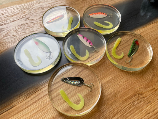 ANGLER Untersetzer aus Epoxidharz-Resinart-Resin Coasters