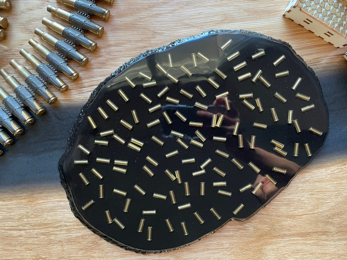 Tablett-Vatertag-Dekoration-Patronenhülsen-Geschenk-Military-Bundeswehr-Wohndeko-Resin-Army-Epoxid-Individuell